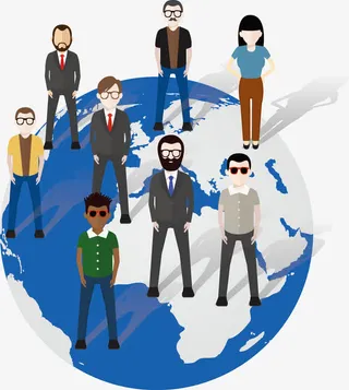 商务团队插画矢量素材免抠