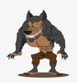 站立的大灰狼免抠