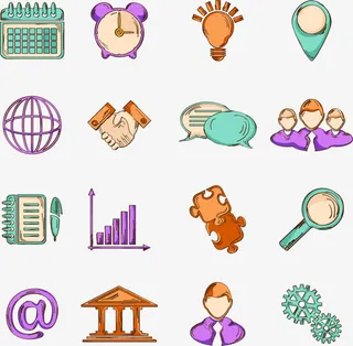 矢量手绘扁平图案免抠