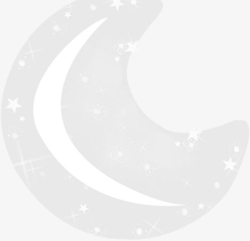 星光白色月亮七夕免抠