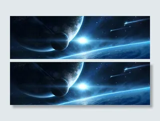 太空设计banner背景高清