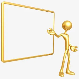 金人和白板框免抠