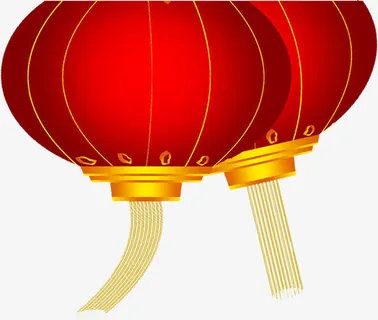 手绘喜庆灯笼白底图免抠