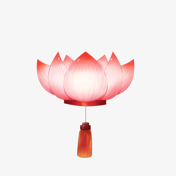 中秋莲花荷花灯免抠