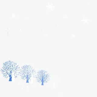 美丽的雪景矢量素材免抠