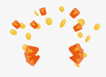 飞散红包金币漂浮素材免抠漂浮其他元素