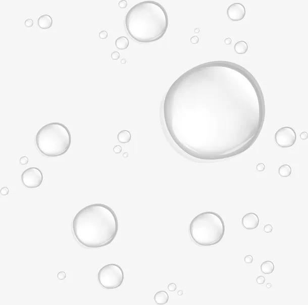白色清新水滴水珠免抠