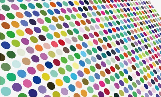 矢量彩色动感圆点背景图案