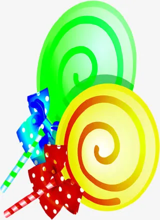 两只扁平棒棒糖儿童节素材免抠