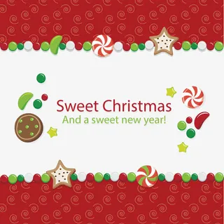 矢量手绘圣诞标签免抠