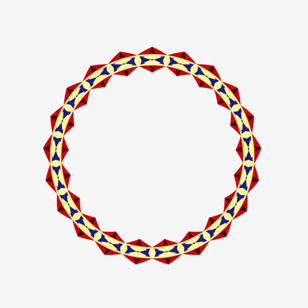 传统中国风几何边框免抠