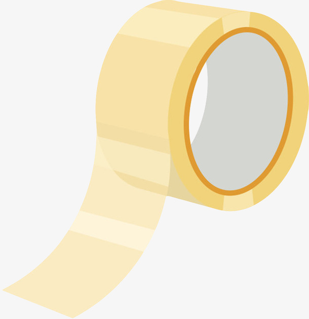 透明粘贴大卷的封箱胶带实物免抠