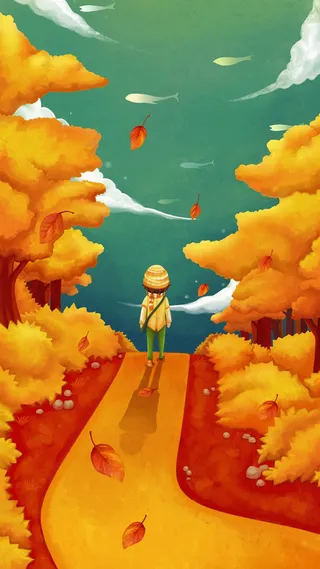 唯美卡通H5背景高清