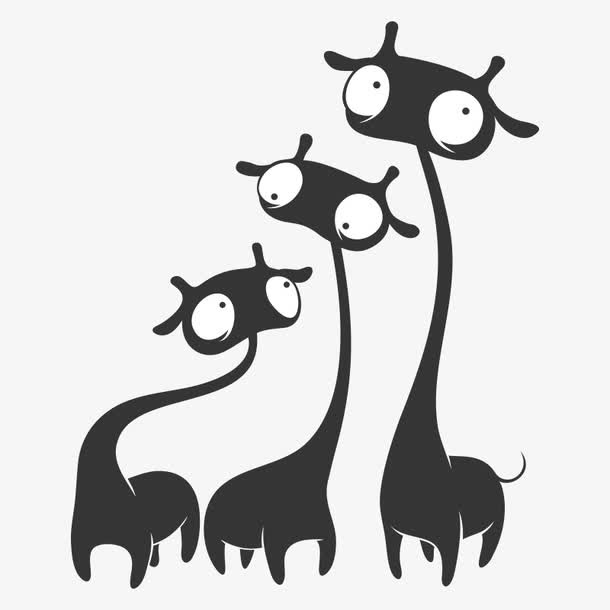 长颈鹿剪影免抠