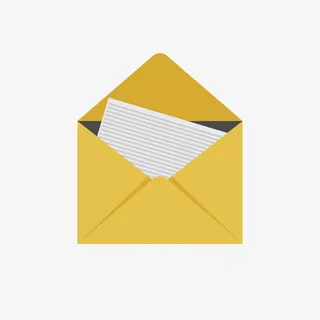 黄色信封免抠