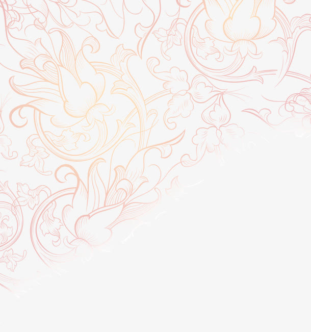 白色花纹底纹免抠