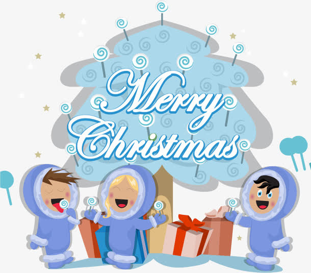 可爱圣诞树png矢量素材免抠