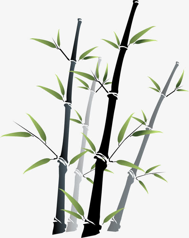 水墨竹子免抠