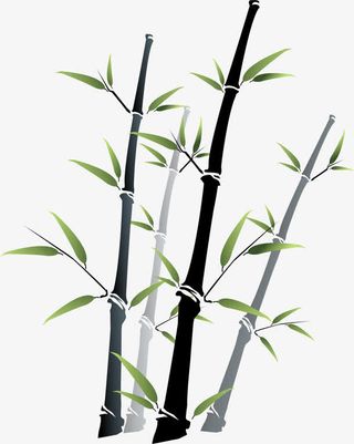 水墨竹子免抠