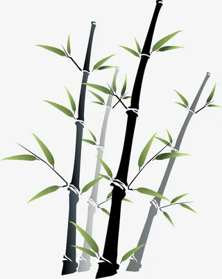 水墨竹子免抠