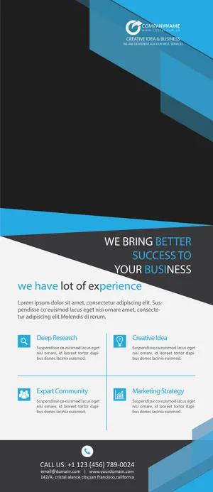 矢量科技X展架模板免抠