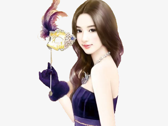 现代美女免抠