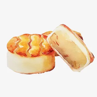 冰糖月饼手绘画素材图片免抠