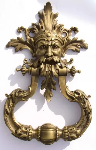 铜质欧式大门把手免抠