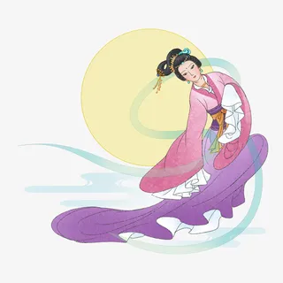 嫦娥奔月，兔子1免抠