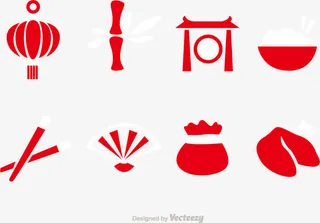 矢量红色灯笼免抠