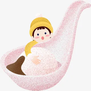 元宵节汤圆手绘素材免抠