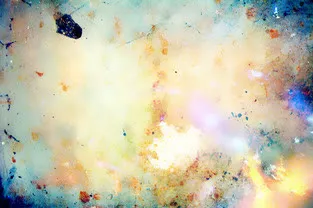 彩色墨迹古风标签免抠