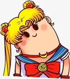 卡通人物扭头可爱免抠