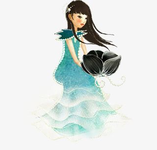 手绘梦幻人物仙女免抠