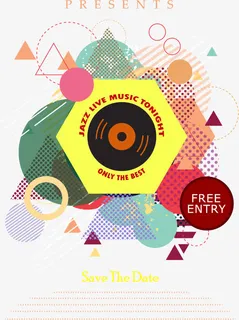 几何背景节日派对海报