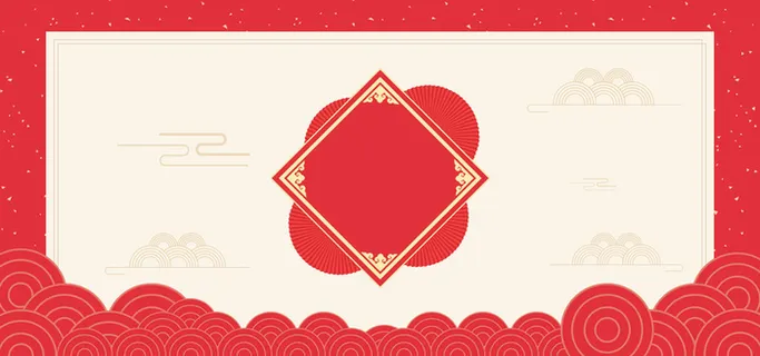 中国风红色海报banner高清