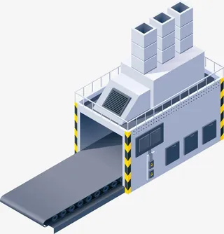 矢量创意运输物品仓库图免抠