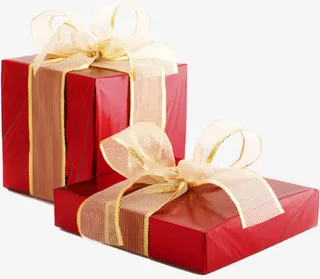 高清红色春季礼物礼盒免抠