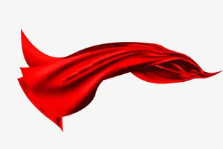 一个红色的飘带免抠