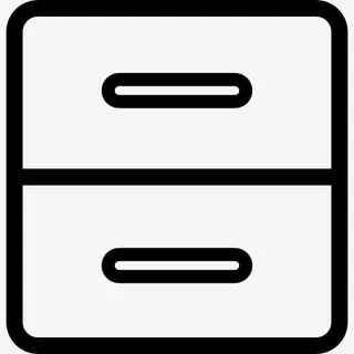 档案两个抽屉轮廓图标免抠