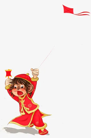 猴子在放风筝免抠