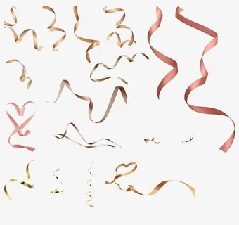 丝带 金色 咖啡色 绳子免抠