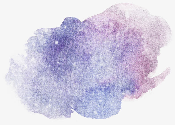 蓝紫色水彩效果免抠