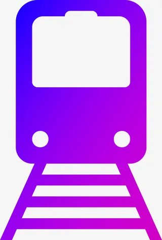 蓝紫色，渐变，火车，矢量，放大，方便免抠