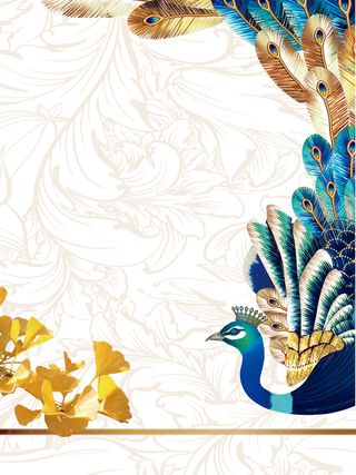 矢量图腾孔雀高档楼盘地产开盘背景素材高清