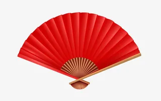 中国风春节矢量元素扇子免抠