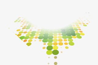 绿色渐变圆点花纹免抠