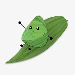 五月端午节手绘动漫卡通粽子免抠