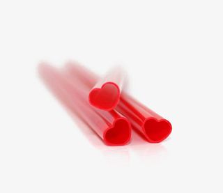 红色吸管素材免抠