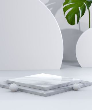 叶子，大理石板，圆，背景，场景高清